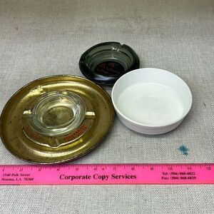 3 peice set Vintage advertising ashtray bundle